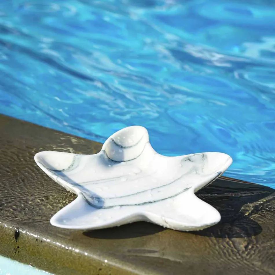 Piattino Moderno in Marmo a Forma di Stella Marina Made in Italy - Ticcio Viadurini