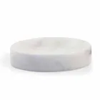 Piattino Porta Sapone in Marmo Bianco di Carrara Made in Italy - Sismo Viadurini