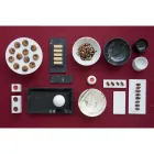 Piatto da Formaggi Rotondo in Marmo Bianco o Nero Made in Italy - Kirby Viadurini