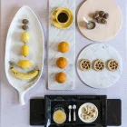 Piatto da Formaggi Rotondo in Marmo Bianco o Nero Made in Italy - Kirby Viadurini