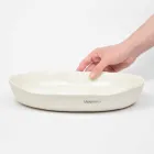 Piatto da Portata Ovale in Porcellana Bianca Design di Lusso - Arcimaesta Viadurini