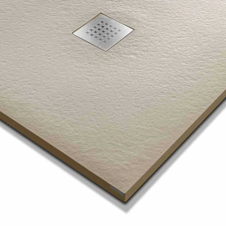 Piatto Doccia 100x80 in Resina Finitura Effetto Pietra Design Moderno - Domio Viadurini