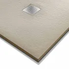 Piatto Doccia 120x70 Design Moderno in Resina Finitura Effetto Pietra - Domio Viadurini