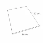 Piatto Doccia 120x80 in Resina Finitura Effetto Velluto Bianco Moderno - Estimo Viadurini