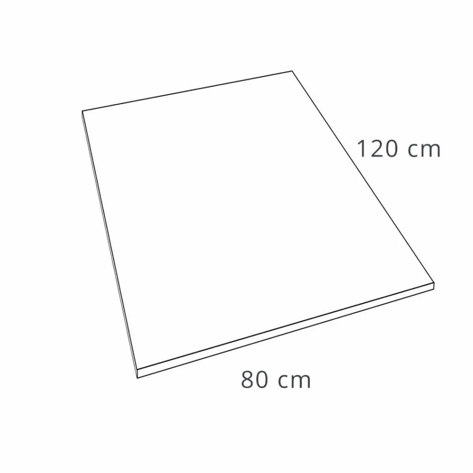 Piatto Doccia 120x80 in Resina Finitura Effetto Velluto Bianco Moderno - Estimo Viadurini