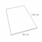 Piatto Doccia 140x80 in Resina Finitura Effetto Ardesia Bianca Moderno - Sommo Viadurini