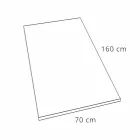 Piatto Doccia 160x70 Design Moderno in Resina Bianca Effetto Ardesia - Sommo Viadurini