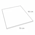 Piatto Doccia 90x70 in Resina Effetto Velluto Bianco con Copripiletta - Estimo Viadurini