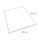 Piatto Doccia 90x80 Moderno in Resina Effetto Pietra e Acciaio - Domio Viadurini