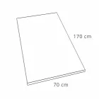 Piatto Doccia in Resina Bianca Effetto Ardesia 170x70 Design Moderno - Sommo Viadurini