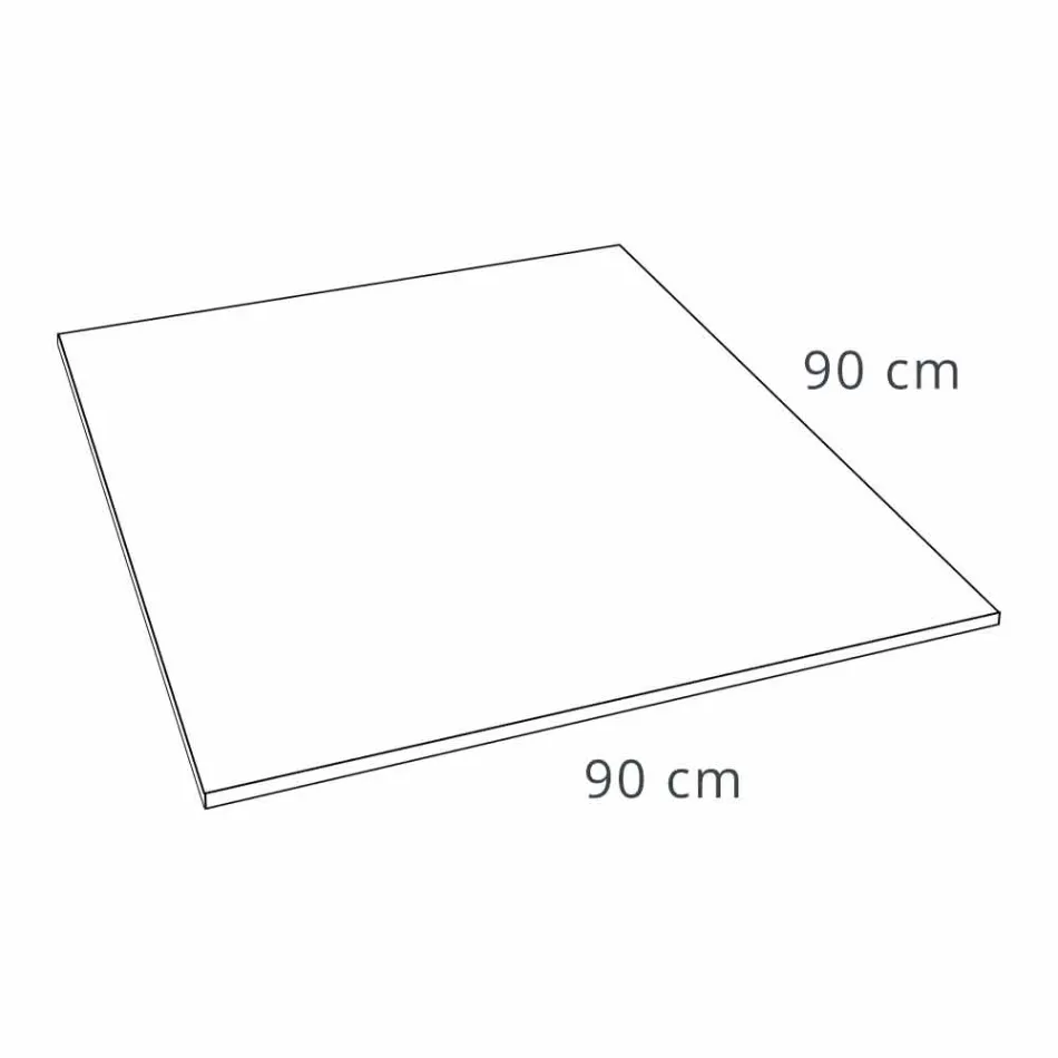 Piatto Doccia Moderno Quadrato 90x90 in Resina Effetto Pietra - Domio Viadurini