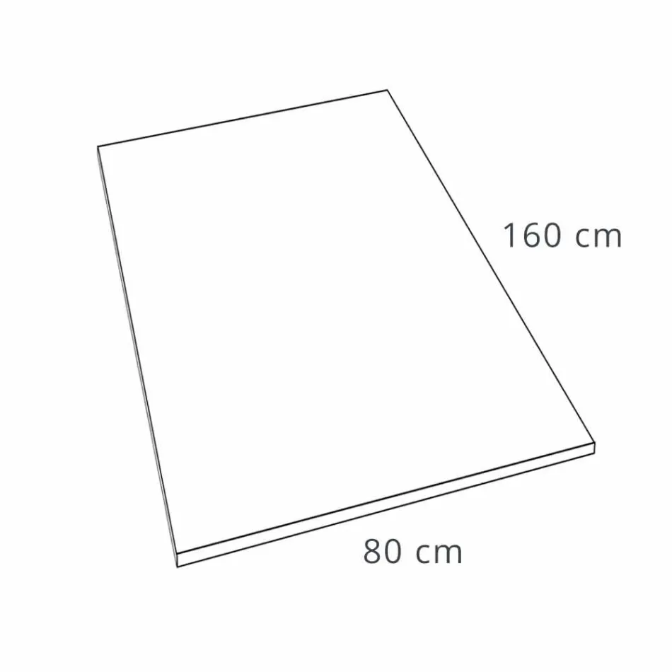 Piatto Doccia Moderno Rettangolare 160x80 in Resina Effetto Pietra - Domio Viadurini