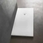 Piatto Doccia Moderno Rettangolare 160x80 in Resina Effetto Pietra - Domio Viadurini