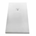 Piatto Doccia Moderno Rettangolare 160x80 in Resina Effetto Pietra - Domio Viadurini