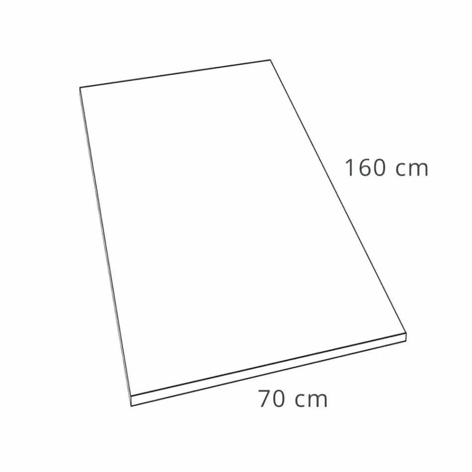 Piatto Doccia Rettangolare 160x70 cm in Resina Bianca Design Moderno - Estimo Viadurini