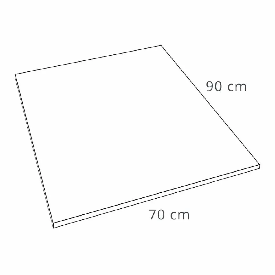 Piatto Doccia Rettangolare Moderno in Resina Effetto Cemento 90x70 cm - Cupio Viadurini