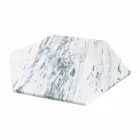 Piatto Esagonale da Portata in Marmo Bianco Carrara o Nero Marquinia - Ludivine Viadurini