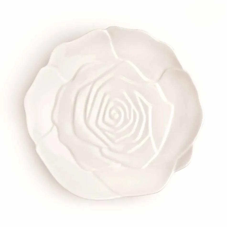 Piatto per Bomboniera Decorato a Mano Elegante in Porcellana 12 pezzi - Rafiki Viadurini