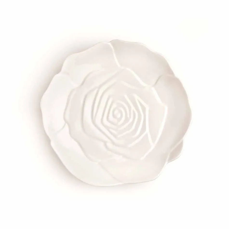 Piatto per Bomboniera Decorato a Mano Elegante in Porcellana 12 pezzi - Rafiki Viadurini