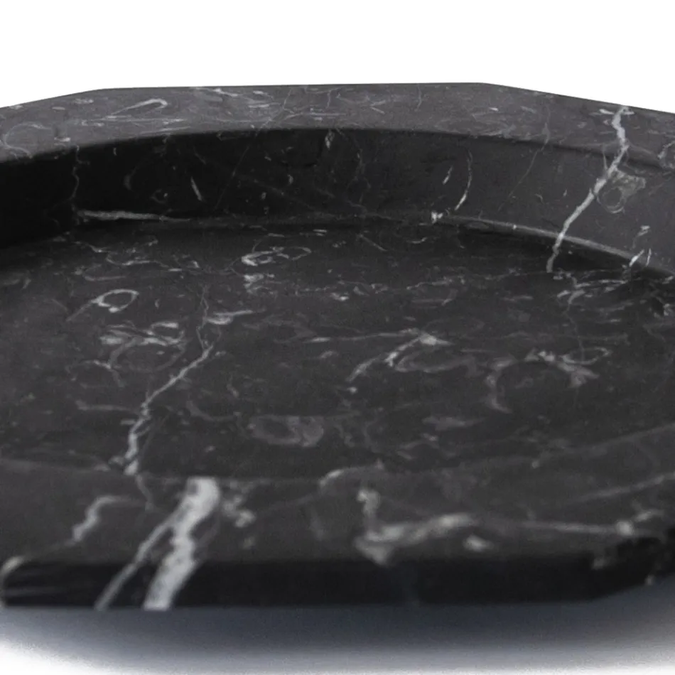 Piatto Piano in Marmo Satinato Varie Finiture Design Lusso Italiano - Rodio Viadurini