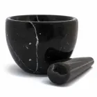 Piccolo Mortaio con Pestello in Marmo Bianco di Carrara Made in Italy - Mirel Viadurini