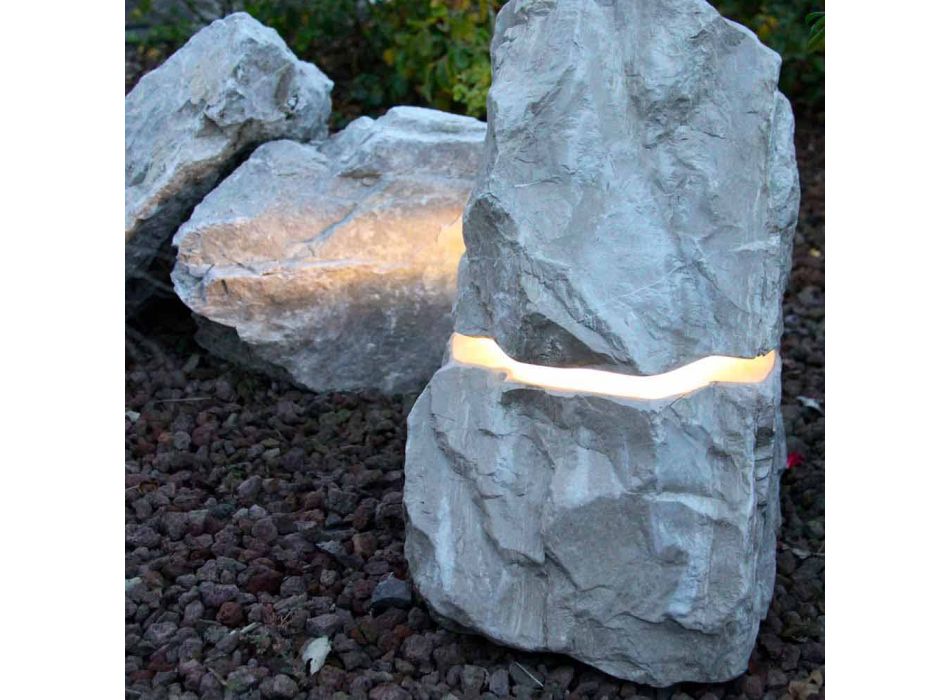 Pietra luminosa a Led in Fior di Pesco Carnico Soft, pezzo unico Viadurini