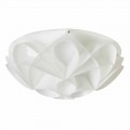 Plafoniera 3 luci made in Italy bianco perla, diametro 51 cm, Lena  