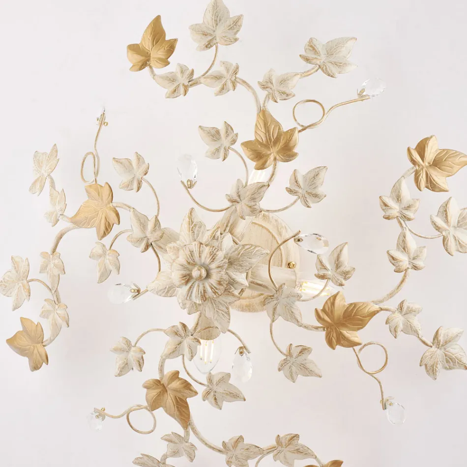 Plafoniera a 6 luci in metallo e cristallo per interni dallo stile ricercato – Orchidea Viadurini