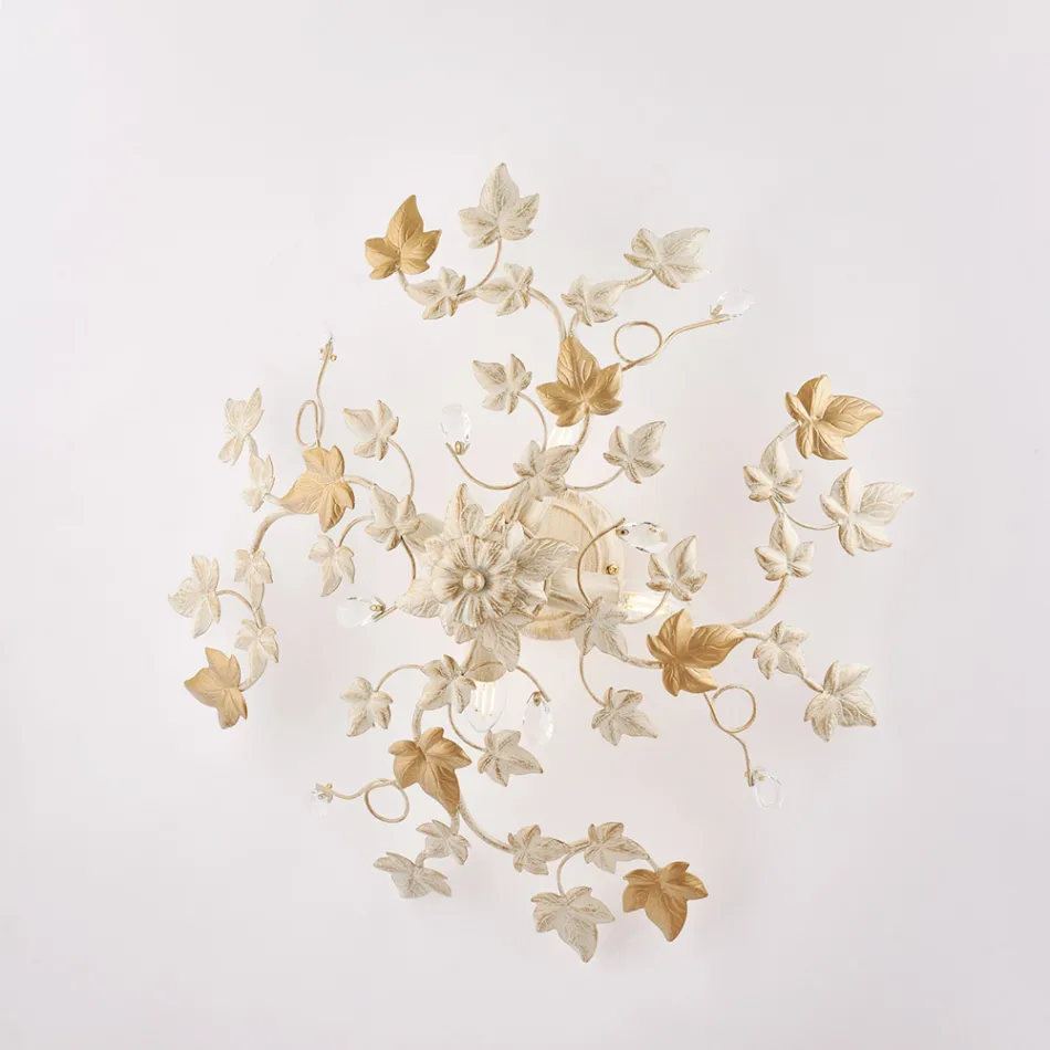 Plafoniera a 6 luci in metallo e cristallo per interni dallo stile ricercato – Orchidea Viadurini