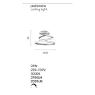 Plafoniera a LED in Metallo Verniciato Bianco Design Moderno - Rivolta Viadurini