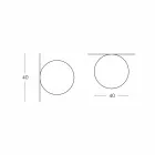 Plafoniera a sfera Slide Globo(Wall) luminosa polietilene fatta Italia Viadurini