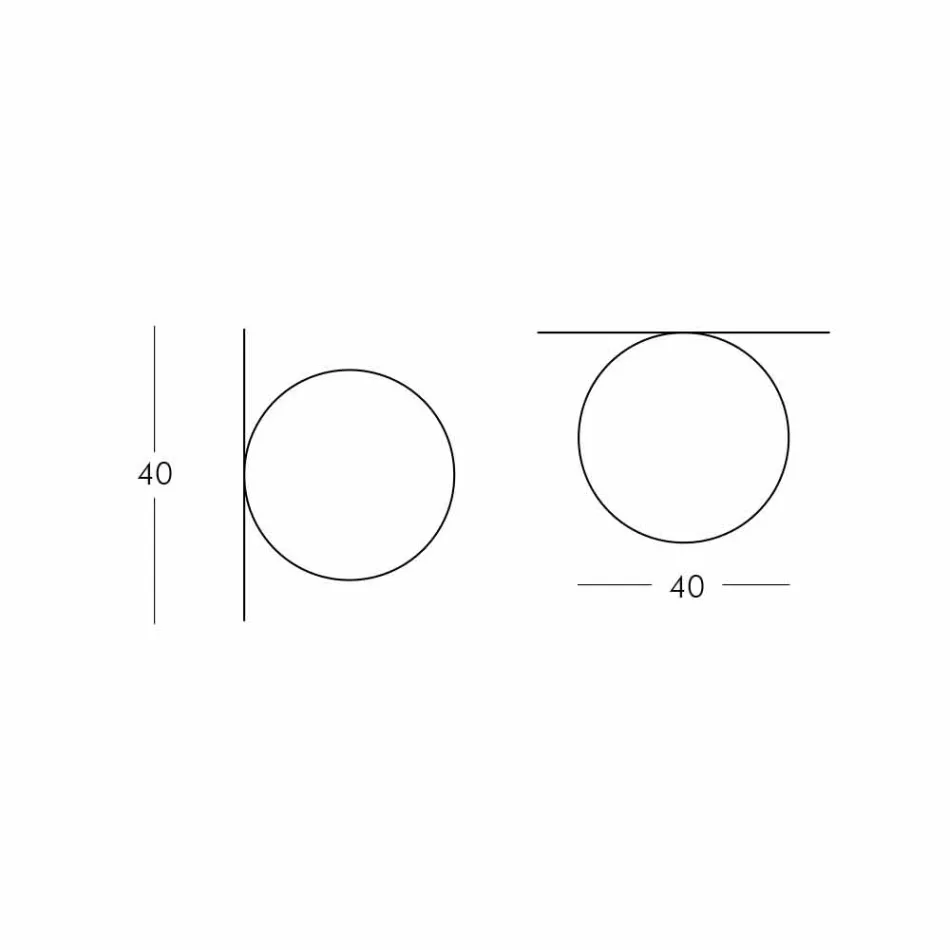 Plafoniera a sfera Slide Globo(Wall) luminosa polietilene fatta Italia Viadurini