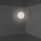 Plafoniera a sfera Slide Globo(Wall) luminosa polietilene fatta Italia Viadurini