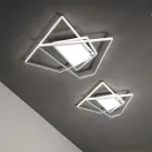 Plafoniera Applique a LED Dimmerabile in Metallo Oro o Argento - Galattica Viadurini