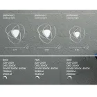 Plafoniera Applique a LED in Metallo Finitura Oro o Argento - Rosella Viadurini