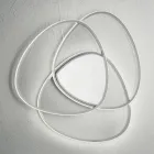 Plafoniera Applique a LED in Metallo Finitura Oro o Argento - Rosella Viadurini