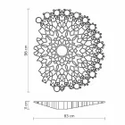Plafoniera Applique in Tecnopolimero Bianco o Oro Design 2 Misure - Cattedrale Viadurini