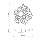 Plafoniera Applique in Tecnopolimero Bianco o Oro Design 2 Misure - Cattedrale Viadurini
