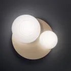 Plafoniera Applique in Vetro Soffiato con Struttura in Metallo - Rondine Viadurini