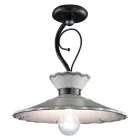 Plafoniera Artigianale in Ceramica Effetto Ricamo Dipinta a Mano - Ravenna Viadurini