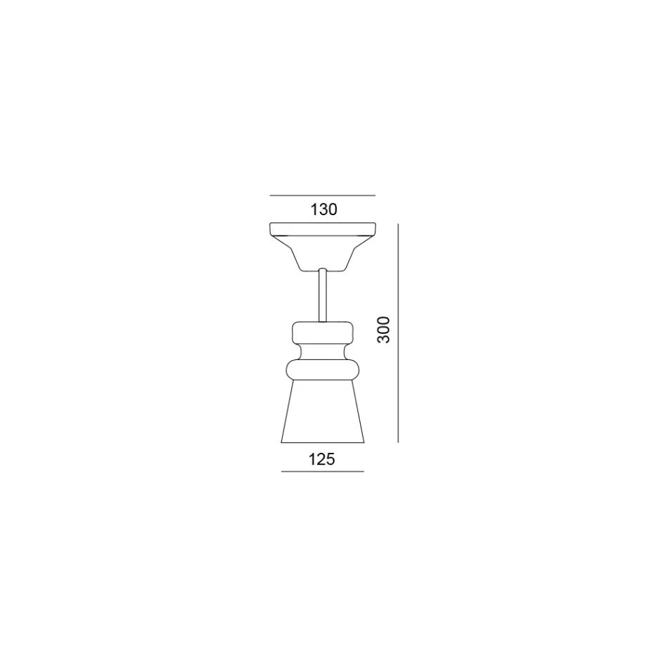 Plafoniera Artigianale in Maiolica e Alluminio Made in Italy - Toscot Battersea Viadurini