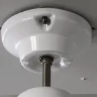 Plafoniera Artigianale in Maiolica e Alluminio Made in Italy - Toscot Battersea Viadurini