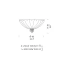 Plafoniera Artigianale in Vetro Veneziano e Metallo Made in Italy - Fabiana Viadurini