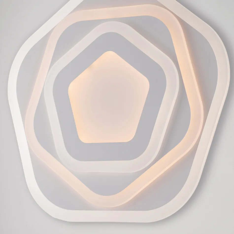 Plafoniera Bianco Led per Illuminazione Interni - Vega Viadurini