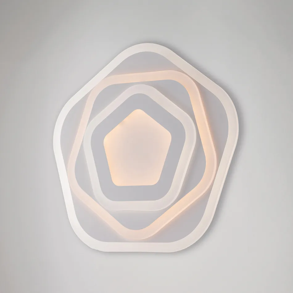 Plafoniera Bianco Led per Illuminazione Interni - Vega Viadurini