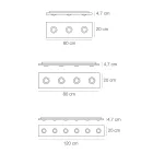 Plafoniera con Lastra di Vetro Piano con Abbassamenti - Kora Viadurini