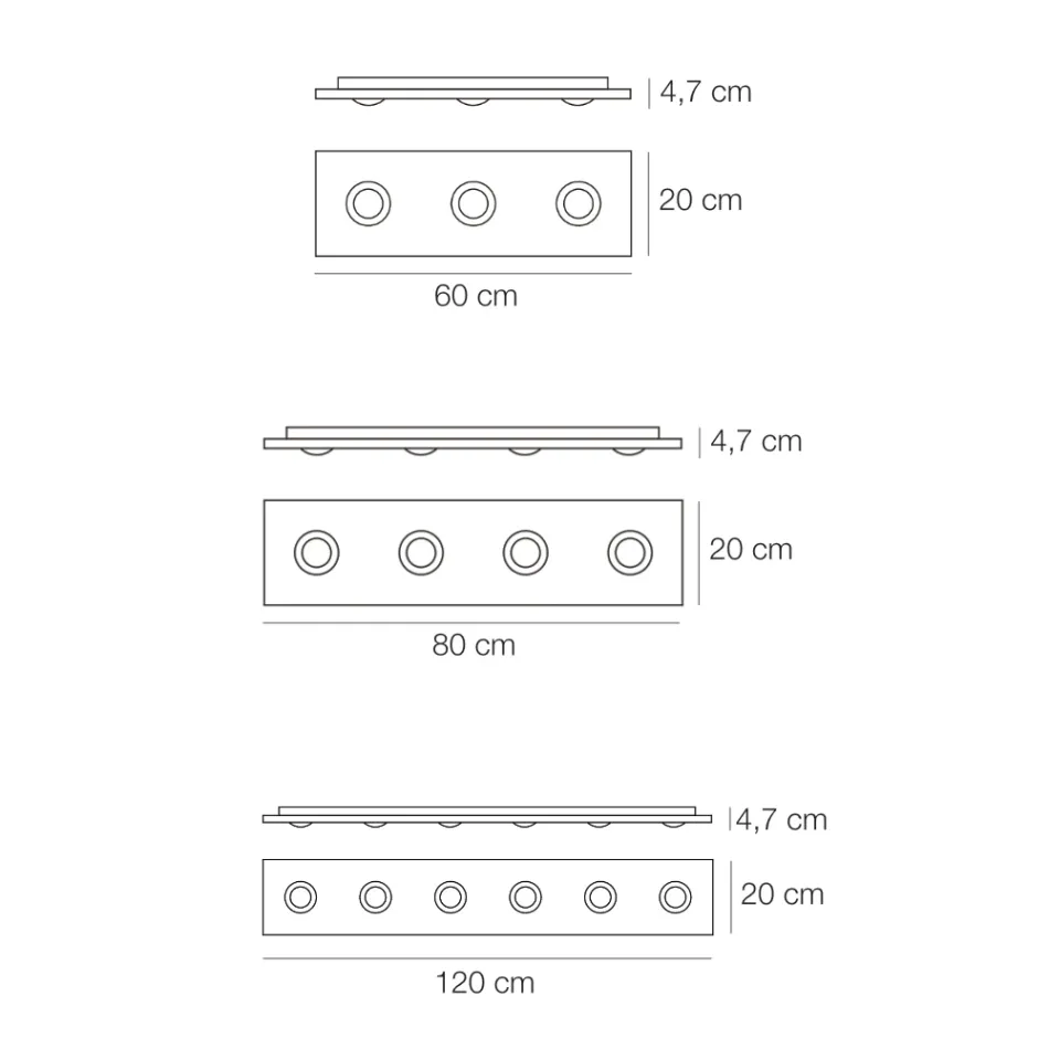 Plafoniera con Lastra di Vetro Piano con Abbassamenti - Kora Viadurini