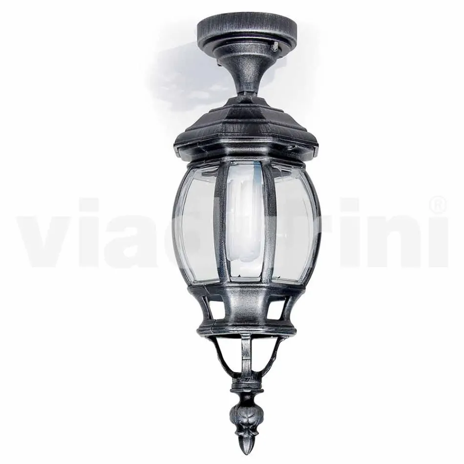 Plafoniera da esterno in alluminio pressofuso made in Italy, Anika Viadurini