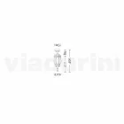 Plafoniera da esterno in alluminio pressofuso made in Italy, Anika Viadurini