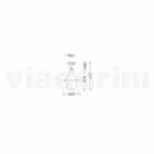 Plafoniera da giardino in alluminio pressofuso made in Italy, Anusca Viadurini